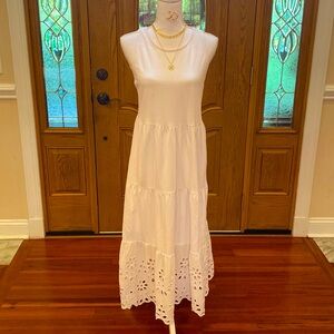 White cross-back J Crew White Maxi Dress